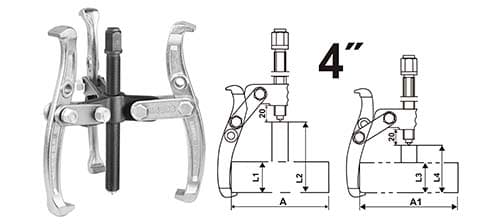 Ingco HGP08034 Three Jaws Puller