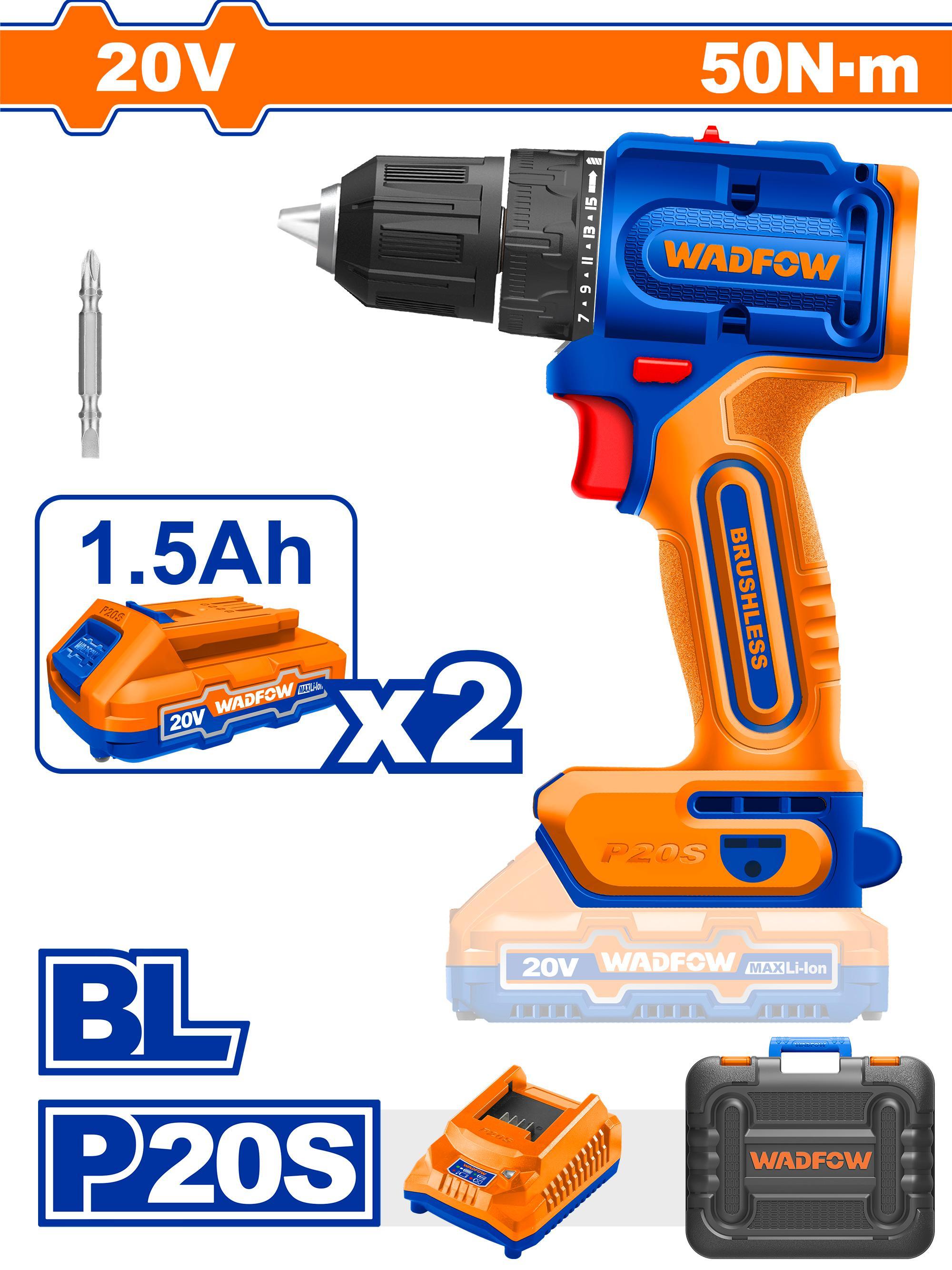 Wadfow WCDP552 Brushless Cordless Drill