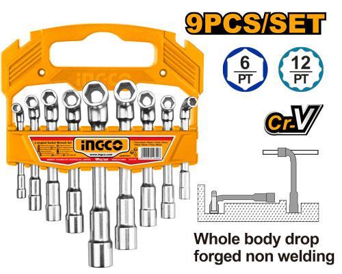 Ingco LASWT0901 L-angled Socket Wrench Set