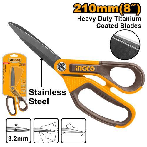 Ingco HSCRS812108 Rubber Grip Long-blade Scissors