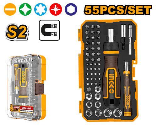 Ingco HKSDB0558 55 Pcs Screwdriver Bits Set