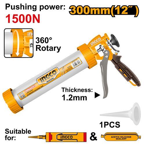 Ingco HCG0112 Aluminum Caulking Gun
