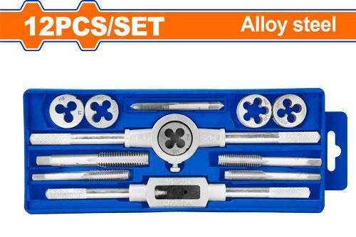 Wadfow WAJ1L01 12 Pcs Metric Tap & Die Set