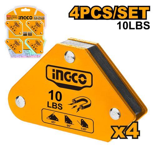 Ingco AMWH4001 4 Pcs Magnetic Welding Holder Set