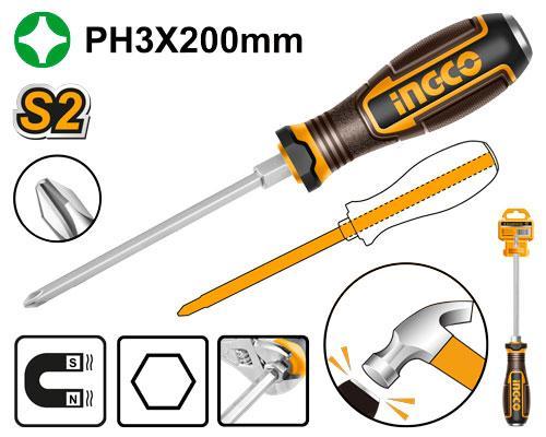 Ingco HGTPH3200 Phillips Go-through Screwdriver