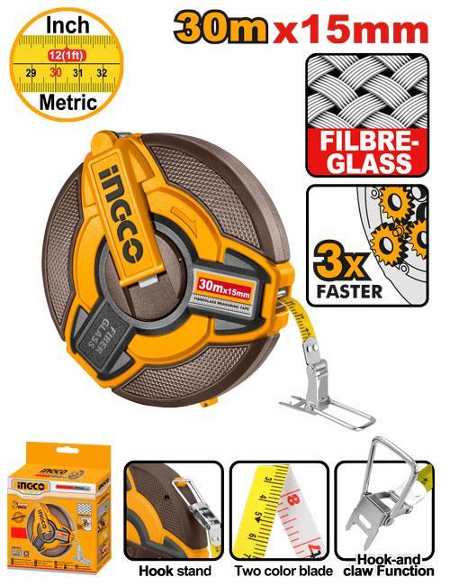 Ingco HFMT1830 Fibreglass Measuring Tape