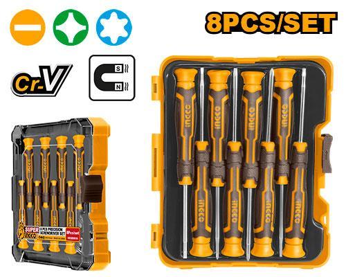 Ingco HKSD0818 8 Pcs Precision Screwdriver Set