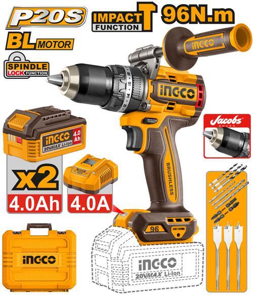 Ingco CIDLI209686 Brushless Cordless Impact Drill