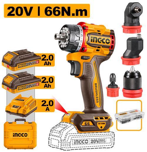 Ingco CDLI206686 Cordless Multi-head Drill Driver