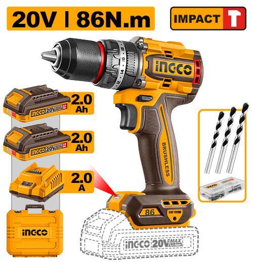 Ingco CIDLI208687 Brushless Cordless Impact Drill