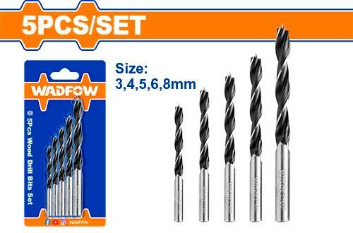 Wadfow WSJ3K01 5pcs Wood Drill Bits Set