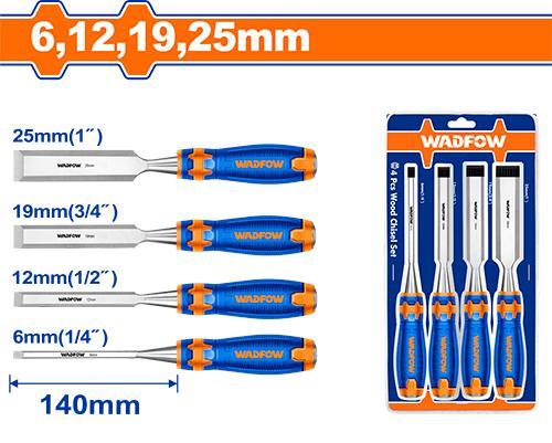 Wadfow WWC2204 4 Pcs Wood Chisel Set